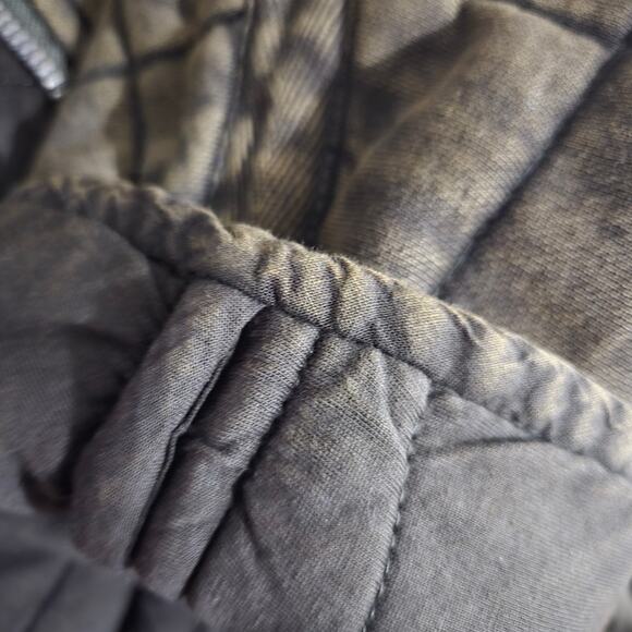 Free People Dolman Quilted Knit Jacket Green Olive Bomber Oversizes Cotton XS - Picture 9 of 16